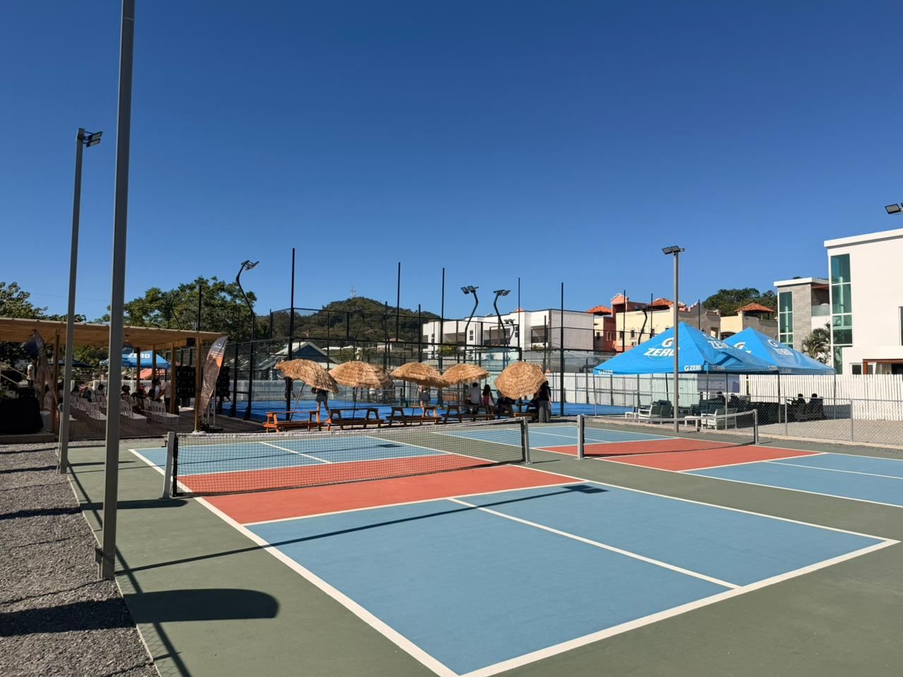 Roatan pickleball courts at Paradise Beach Resort