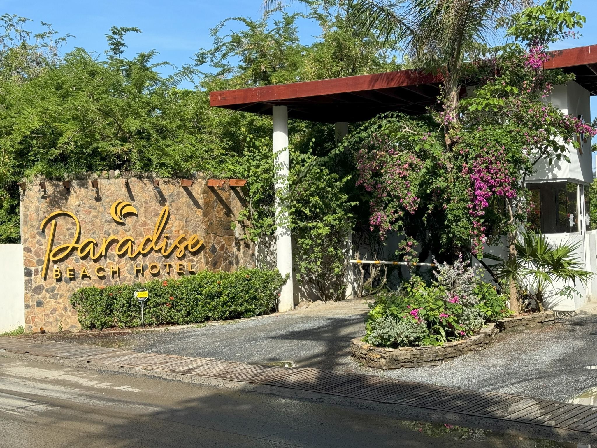 Paradise Beach Hotel entrance near Sea Turtle Villa